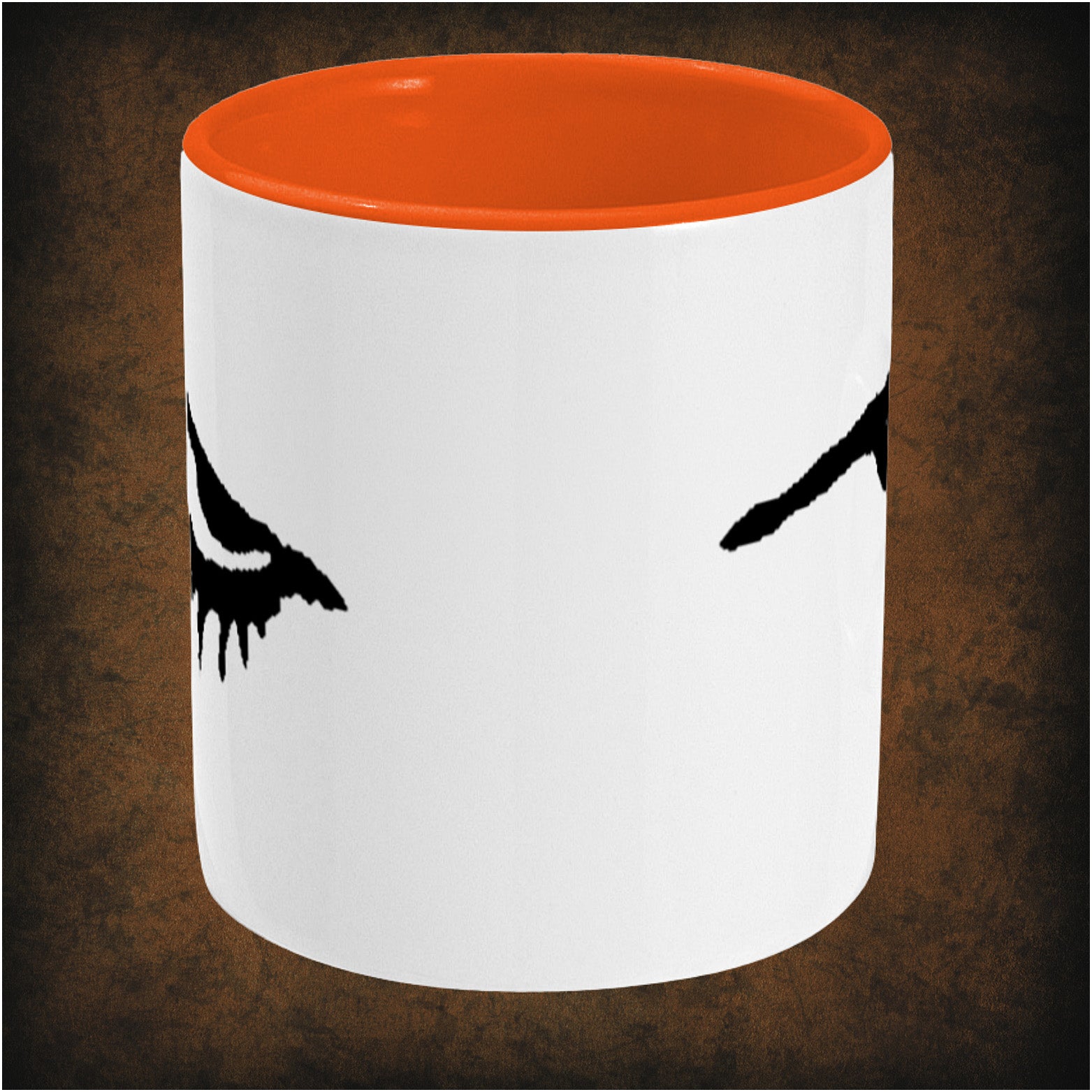 Alex DeLarge Eyes two-toned mug inspired by A Clockwork Orange, center image featuring iconic dystopian movie design, striking illustration, and collectible pop culture style.