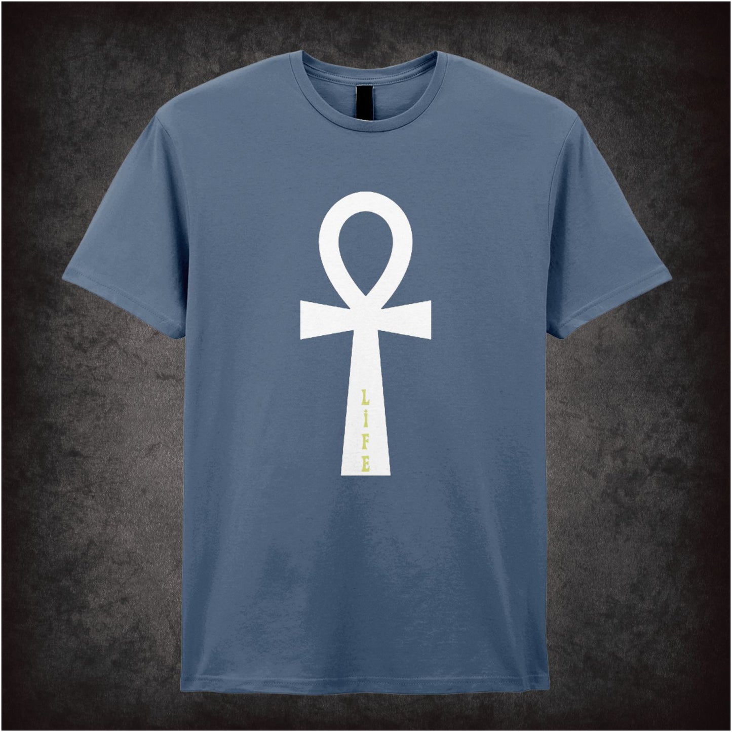 Ankh ancient Egyptian symbol life T-shirt in indigo