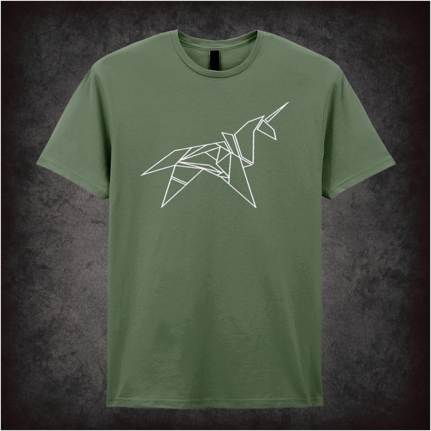 Origami Unicorn – Softstyle Unisex Graphic T-Shirt