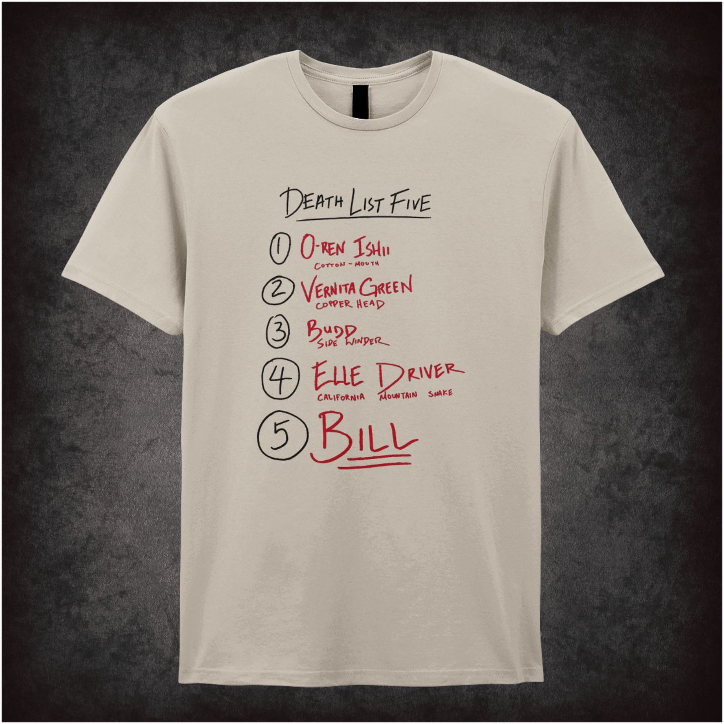 Death List Five – Softstyle Unisex Graphic T-Shirt