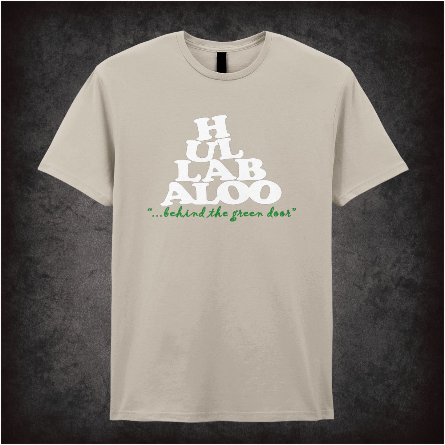 Hullabaloo Behind the Green Door – Softstyle Unisex Graphic T-Shirt