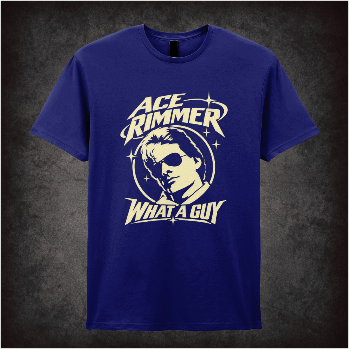 “Ace Rimmer ‘What a guy’ T-shirt in navy from Red Dwarf”