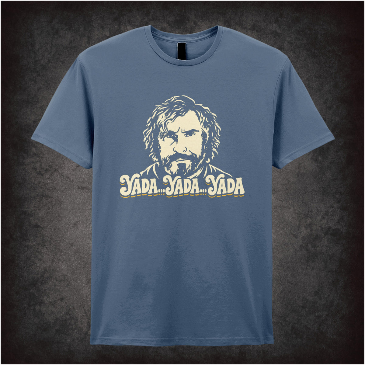 “Tommy Saxondale ‘Yada, yada, yada’ T-shirt in indigo from Saxondale”