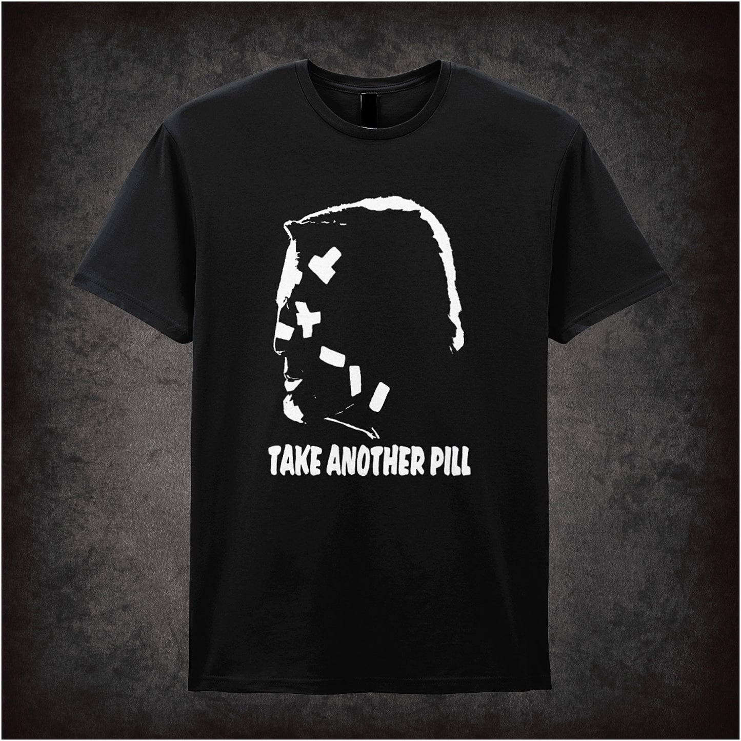 Take Another Pill unisex black t-shirt inspired by Sin City graphic novel and movie soft style fan apparel