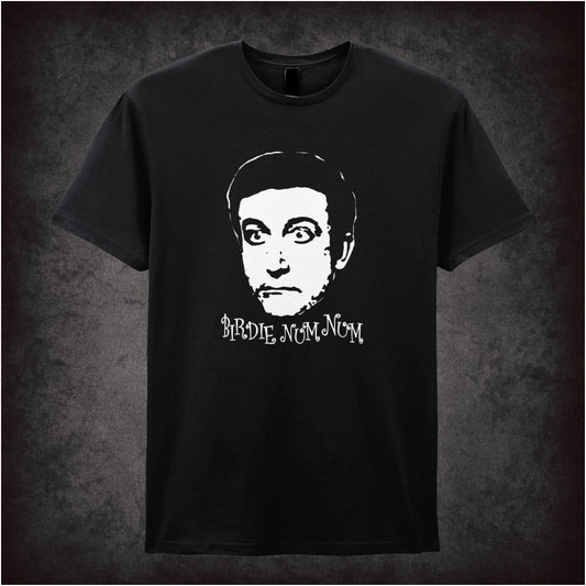 Birdie Num Num – Cult Comedy Graphic T-Shirt