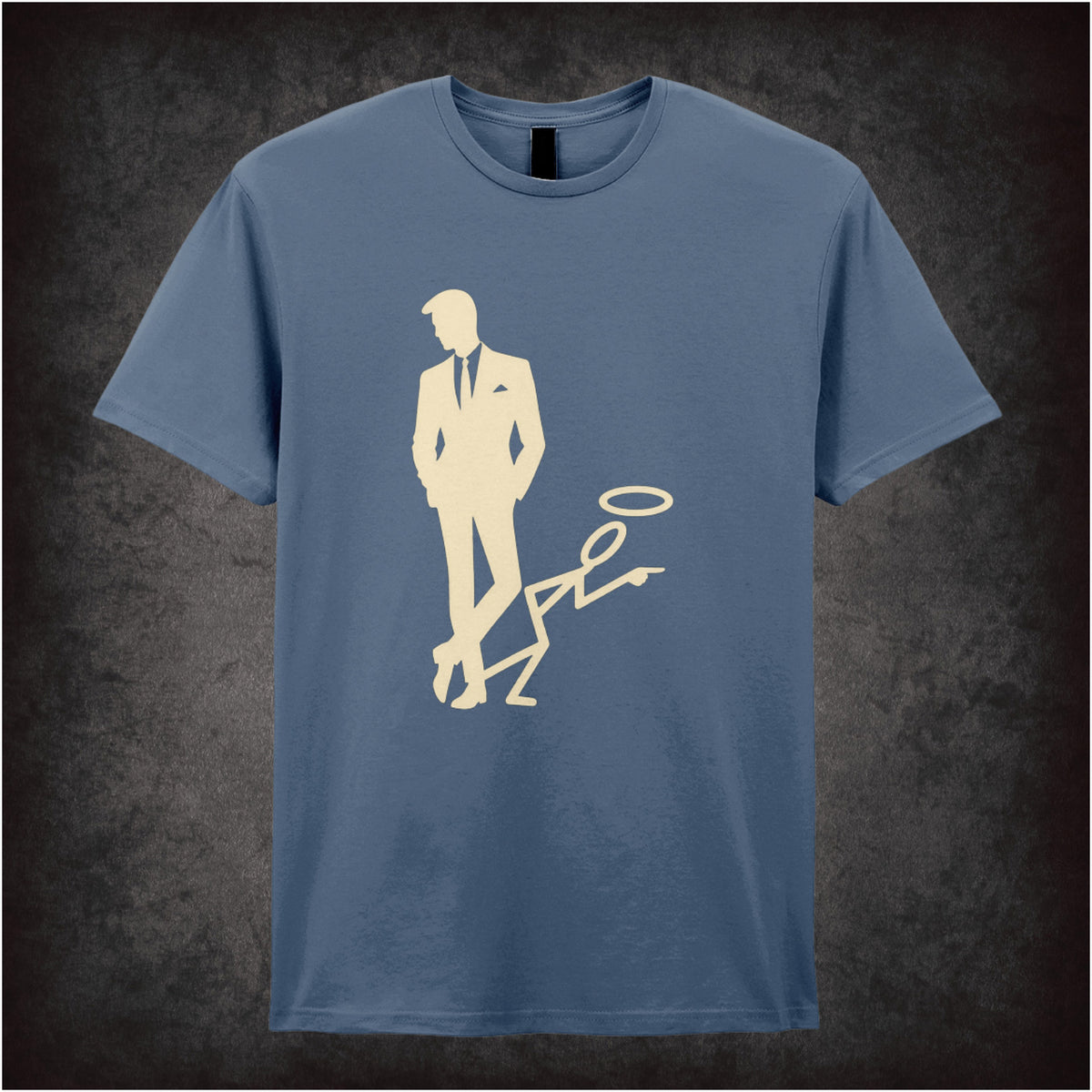 “‘The Saint’ silhouette logo T-shirt in indigo from The Saint”