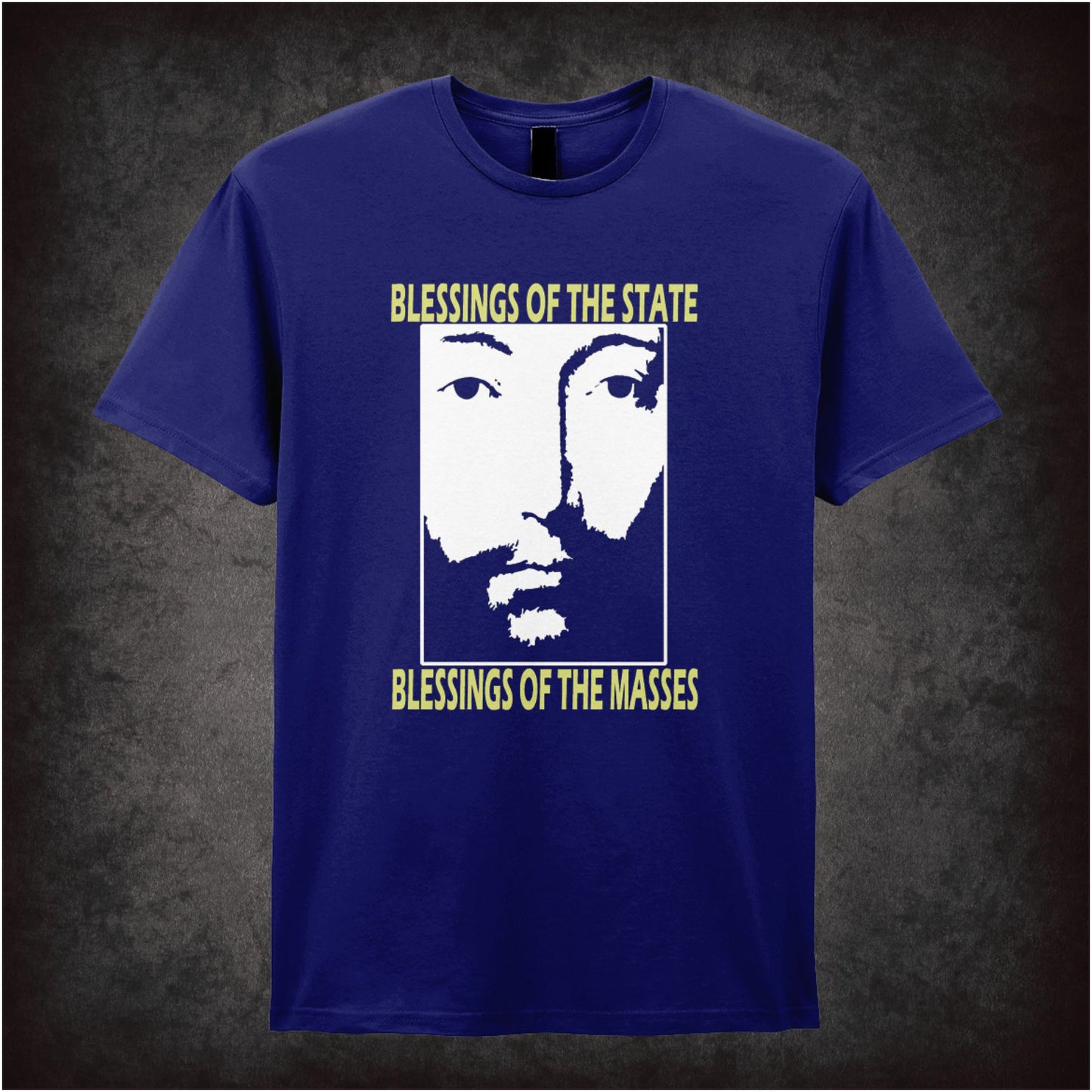 Blessings of the State, Blessings of the Masses – Cult Sci-Fi Graphic T-Shirt