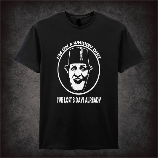 I’m On A Whiskey Diet I’ve Lost Three Days Already – Cult British Comedy Graphic T-Shirt