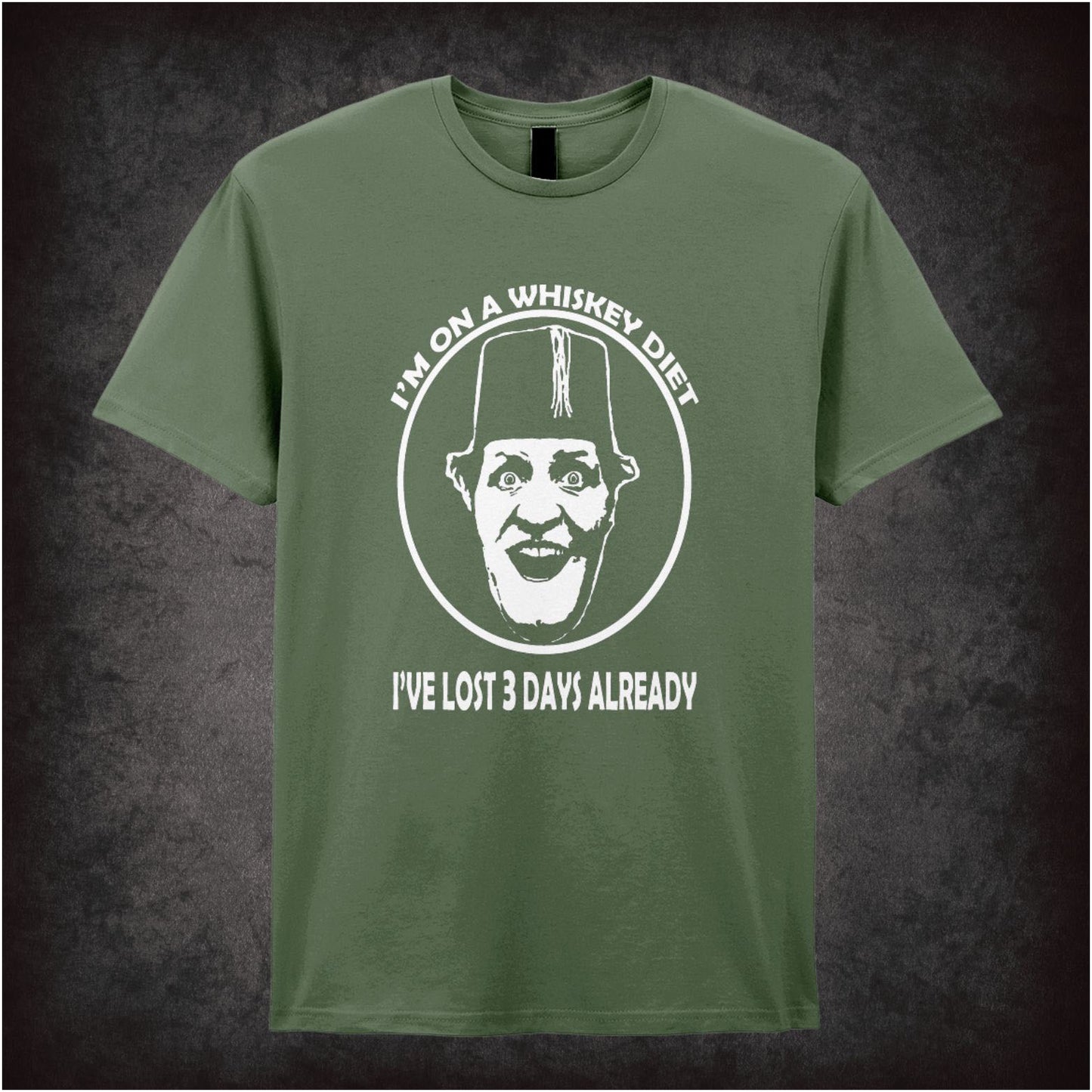 I’m On A Whiskey Diet I’ve Lost Three Days Already – Cult British Comedy Graphic T-Shirt
