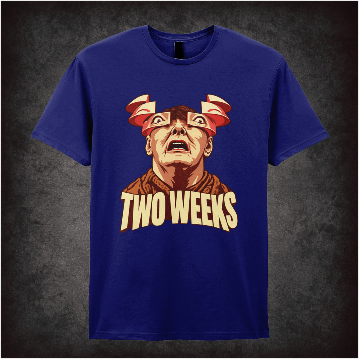 ‘Two weeks’ Douglas Quaid T-shirt in navy from Total Recall