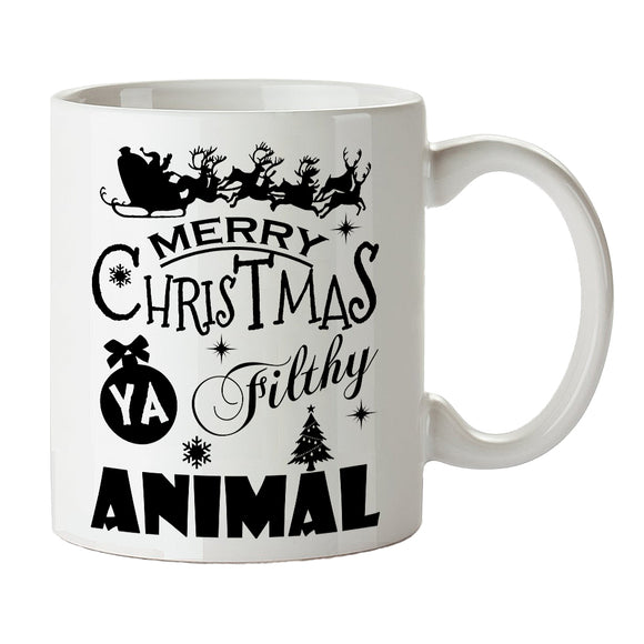 Home Alone Inspired Mug - Merry Christmas Ya Filthy Animal