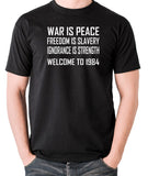 1984, George Orwell - War Is Peace - Men's T Shirt - black
