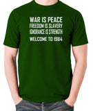 1984, George Orwell - War Is Peace - Men's T Shirt - green
