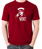 Bottom Edward Hitler Needs You T Shirt brick red
