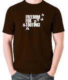 Citizen Smith, Robert Lindsay - Freedom For Tooting - Men's T Shirt - chocolate