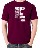 Escape From New York - Plissken, Hauk, Cabbie, Hellman 1988 - Men's T Shirt - burgundy