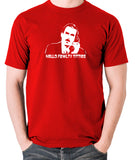 Fawlty Towers - Basil, Hello Fawlty Titties - Men's T Shirt - red