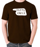 Fawlty Towers - Fatty Owls Sign - Men's T Shirt - chocolate