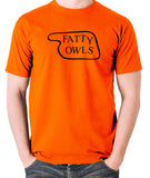 Fawlty Towers - Fatty Owls Sign - Men's T Shirt - orange