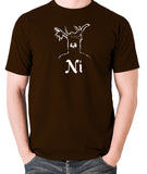 Monty Python and the Holy Grail - The Knights Who Say Ni - Men's T Shirt - chocolate