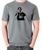 Oscar Wilde Wearing Morrissey T Shirt - Men's T Shirt - grey