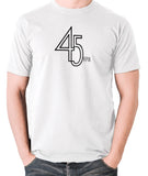 Record Player - 45 RPM Revolutions Per Minute - Men's T Shirt - white