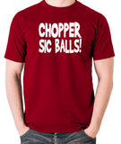 Stand By Me - Chopper Sic Balls - Mens T Shirt - brick red