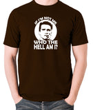 Total Recall - Quaid, If I'm not Me Who the Hell am I - Men's T Shirt - chocolate