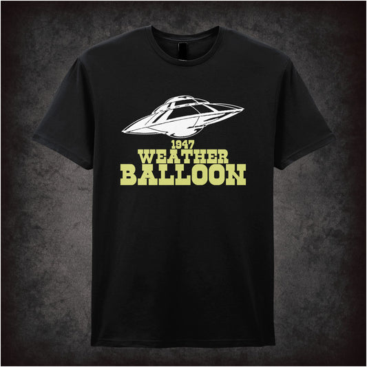 1947 Weather Balloon – Cult UFO Graphic T-Shirt