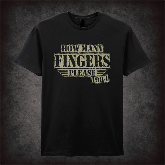 how many fingers please thought control T-shirt from Nineteen Eighty-Four