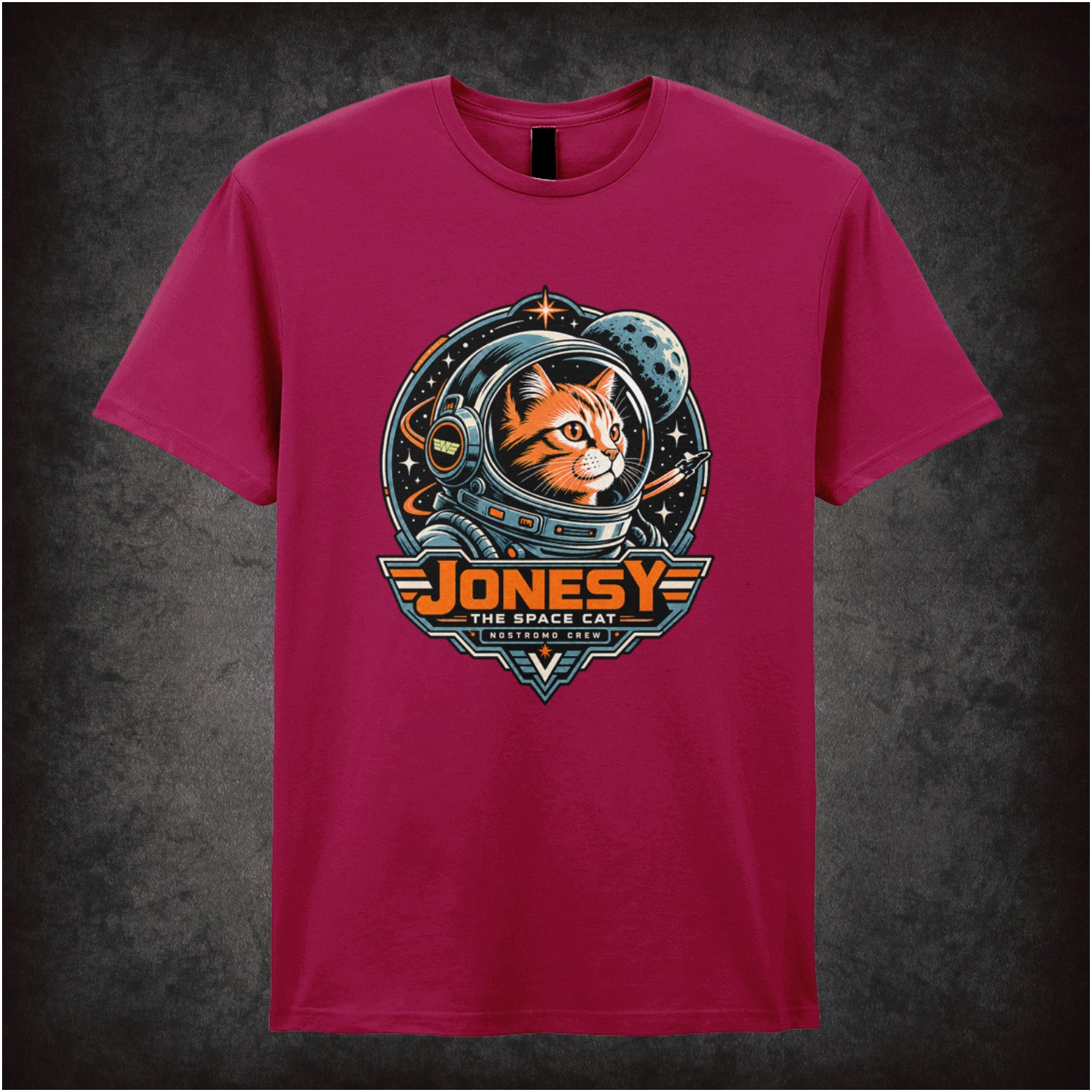 Jonesy the space cat T-shirt in cardinal red from Alien