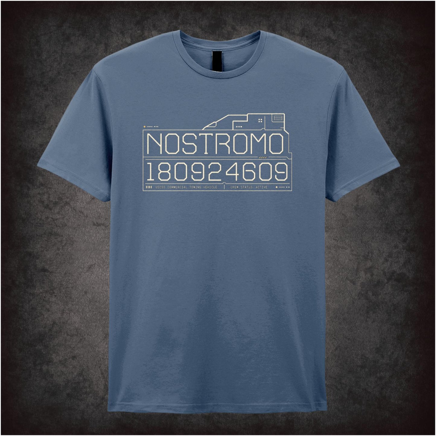 Nostromo 180924609 blueprint text logo T-shirt from Alien