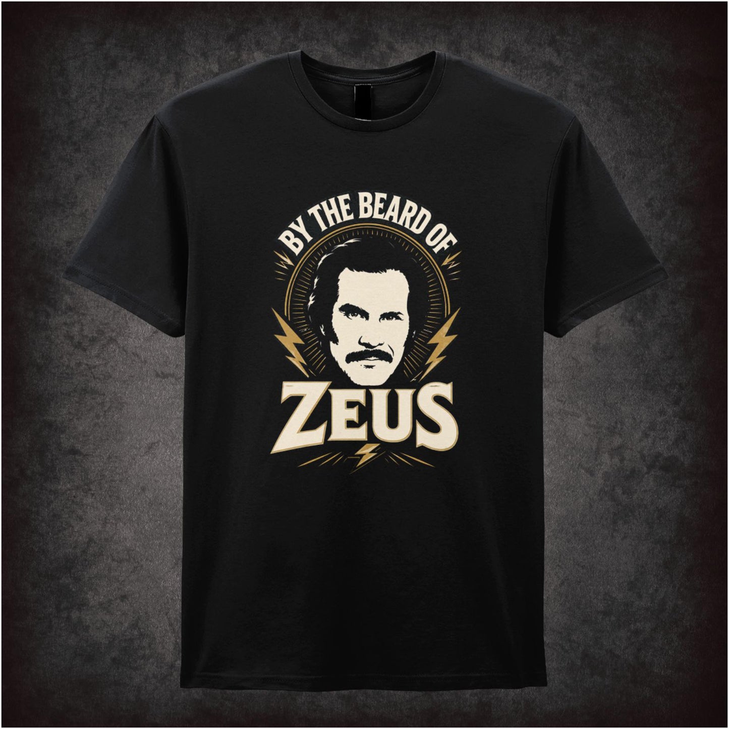 Ron Burgundy face ‘By the beard of Zeus’ T-shirt from Anchorman: The Legend of Ron Burgundy