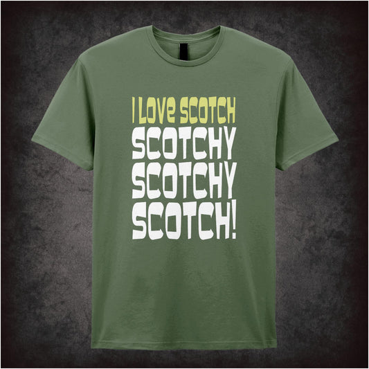 I Love Scotch Scotchy Scotchy Scotch Anchorman inspired unisex T-shirt with graphic design