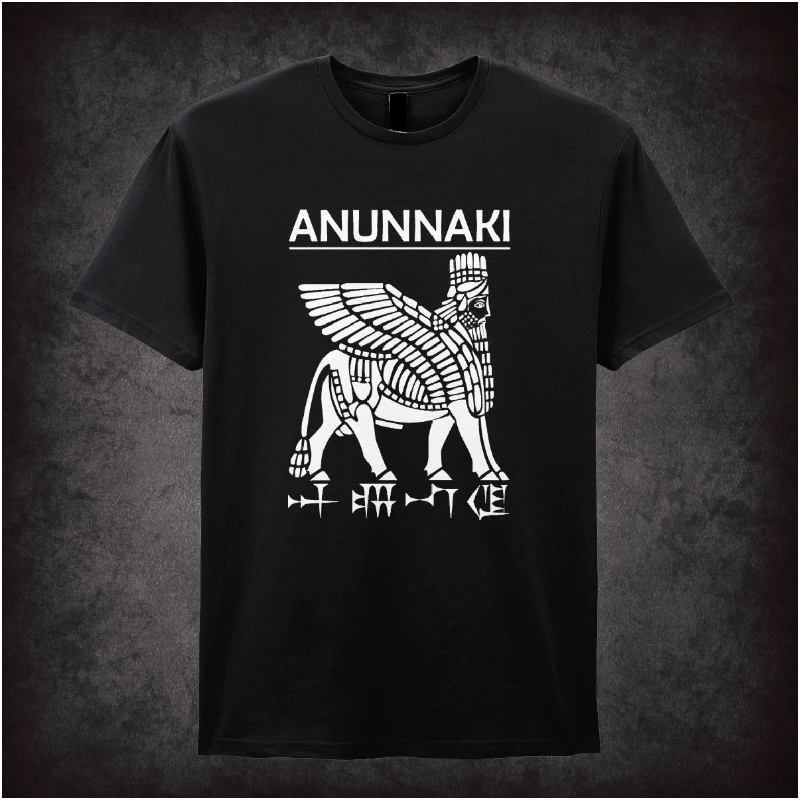 “Anunnaki” ancient Mesopotamian winged figure T-shirt