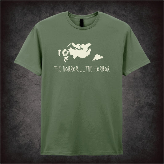 Silhouette scene ‘The horror… the horror’ quote T-shirt from Apocalypse Now