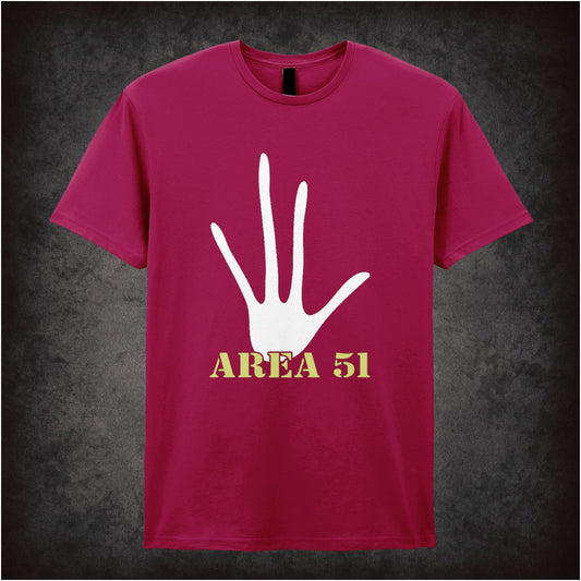 Area 51 Handprint inspired unisex T-shirt with graphic design