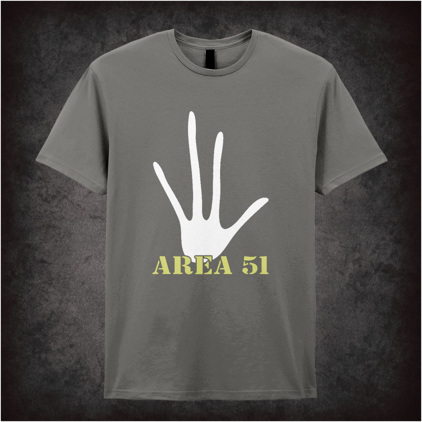 Area 51 Handprint – Cult UFO Graphic T-Shirt