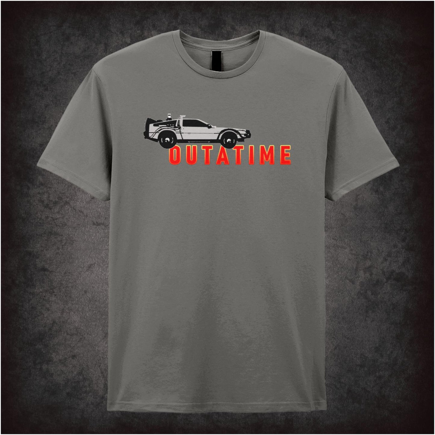 DeLorean car ‘Outatime’ license plate T-shirt from Back to the Future