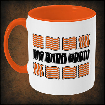 Big Bada Boom two-toned mug inspired by The Fifth Element, left hand side featuring iconic movie quote, vibrant sci-fi design, and collectible pop culture style.