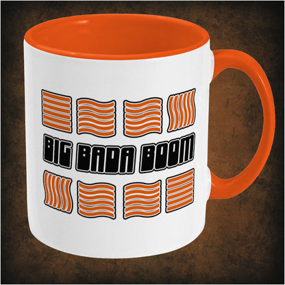 Big Bada Boom two-toned mug inspired by The Fifth Element, right hand side featuring iconic movie quote, vibrant sci-fi design, and collectible pop culture style.