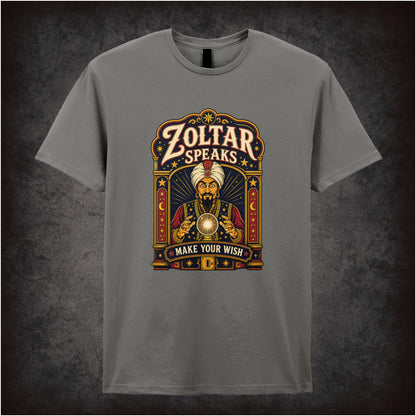 ‘zoltar speaks make your wish’ quote T-shirt from Big