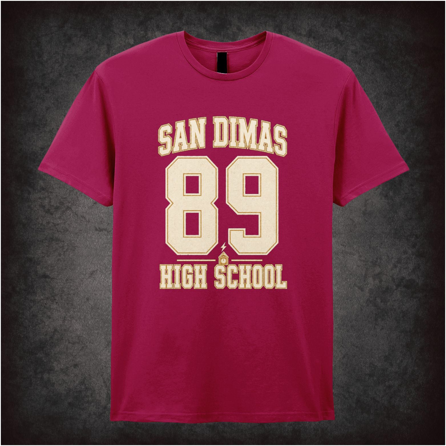 San Dimas 89 High School text T-shirt from Bill & Ted’s Excellent Adventure