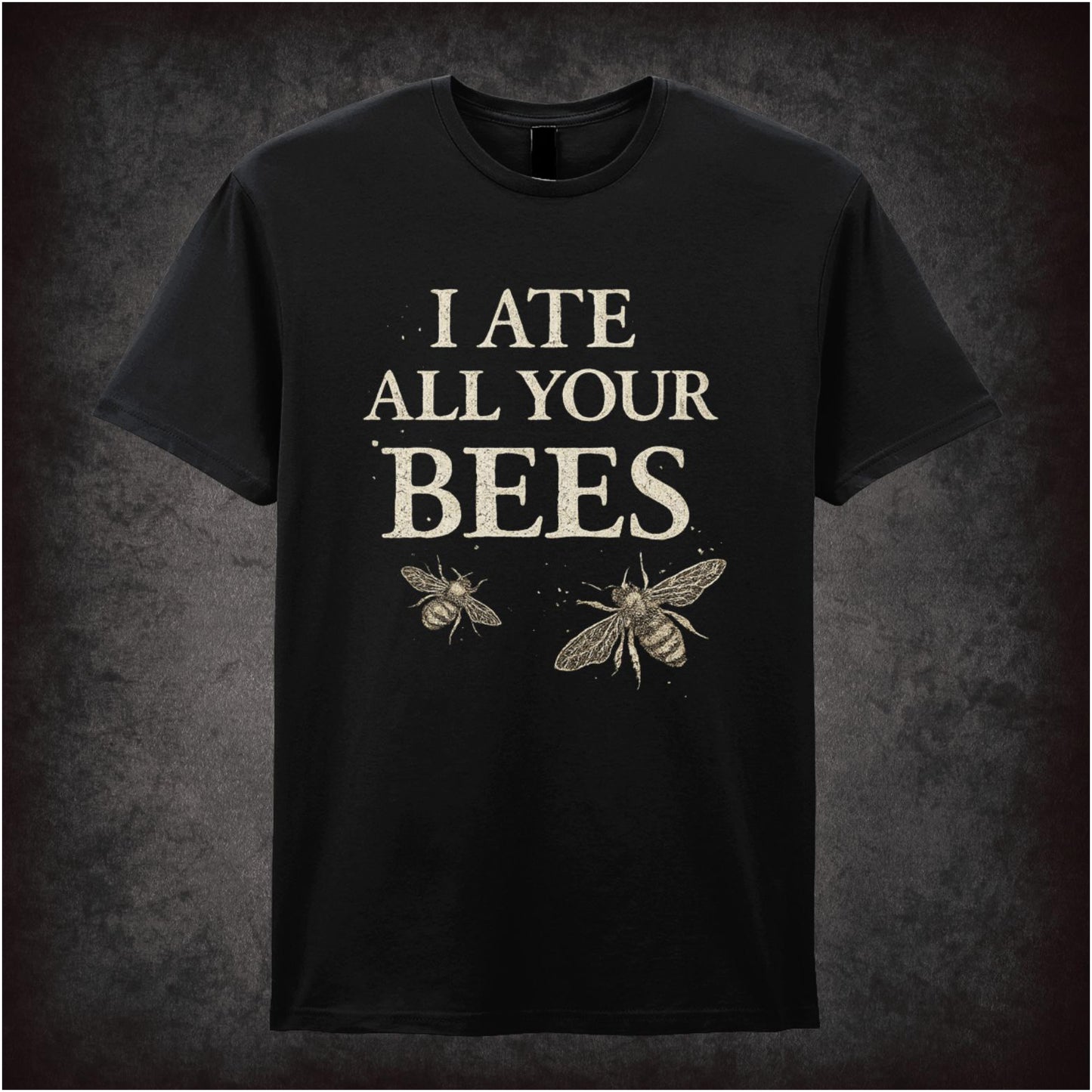 “Manny Bianco ‘I ate all your bees’ T-shirt from Black Books”