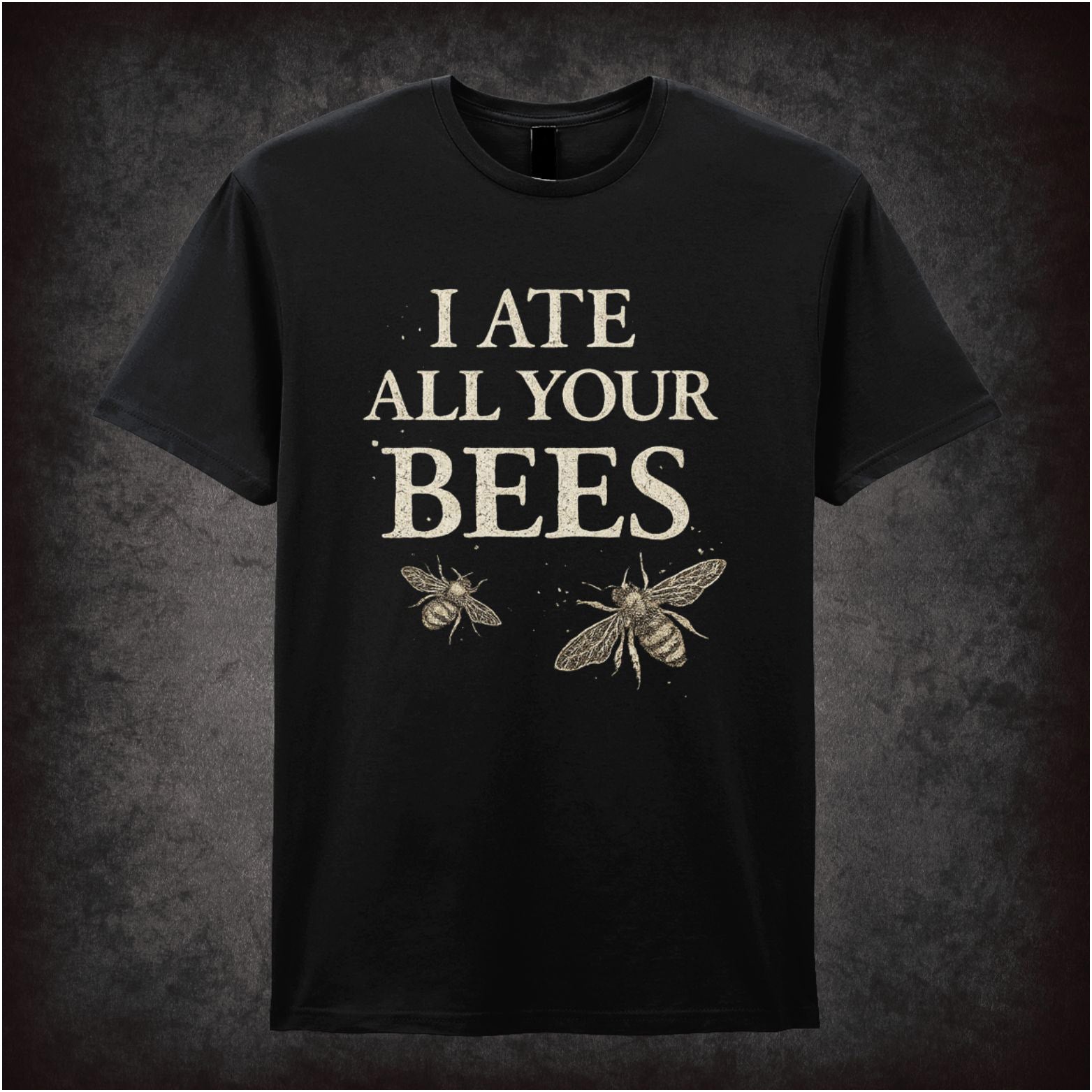 “Manny Bianco ‘I ate all your bees’ T-shirt from Black Books”