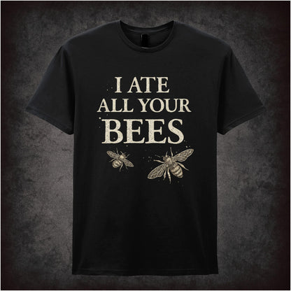 “Manny Bianco ‘I ate all your bees’ T-shirt from Black Books”