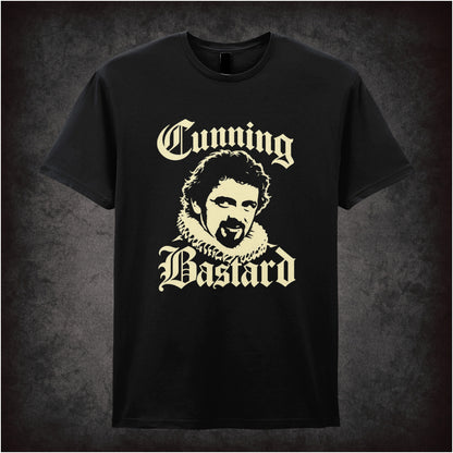 “Blackadder ‘Cunning Bastard’ T-shirt in black from Blackadder II”