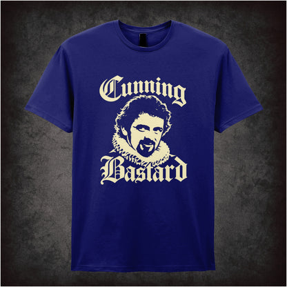 “Blackadder ‘Cunning Bastard’ T-shirt in navy from Blackadder II”