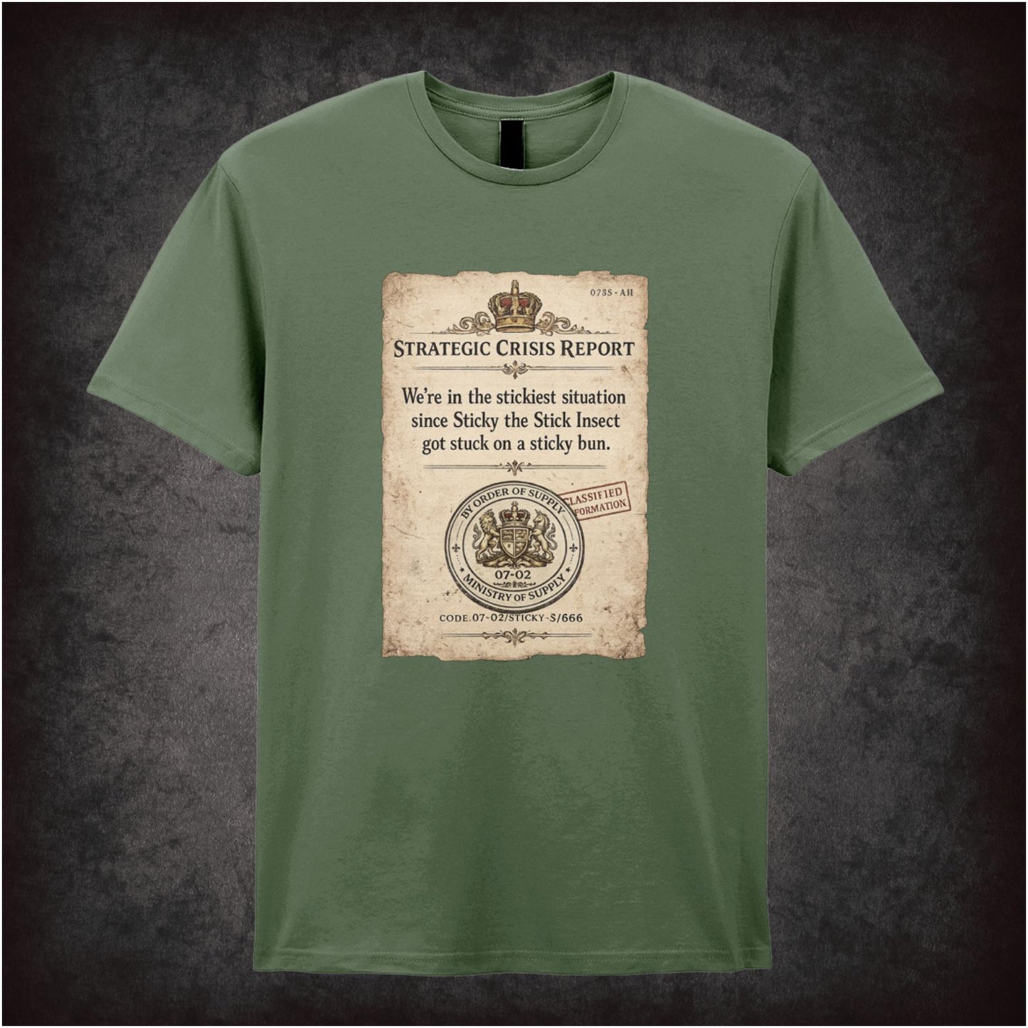 “Captain Blackadder ‘We’re in the stickiest situation…’ T-shirt from Blackadder Goes Forth”