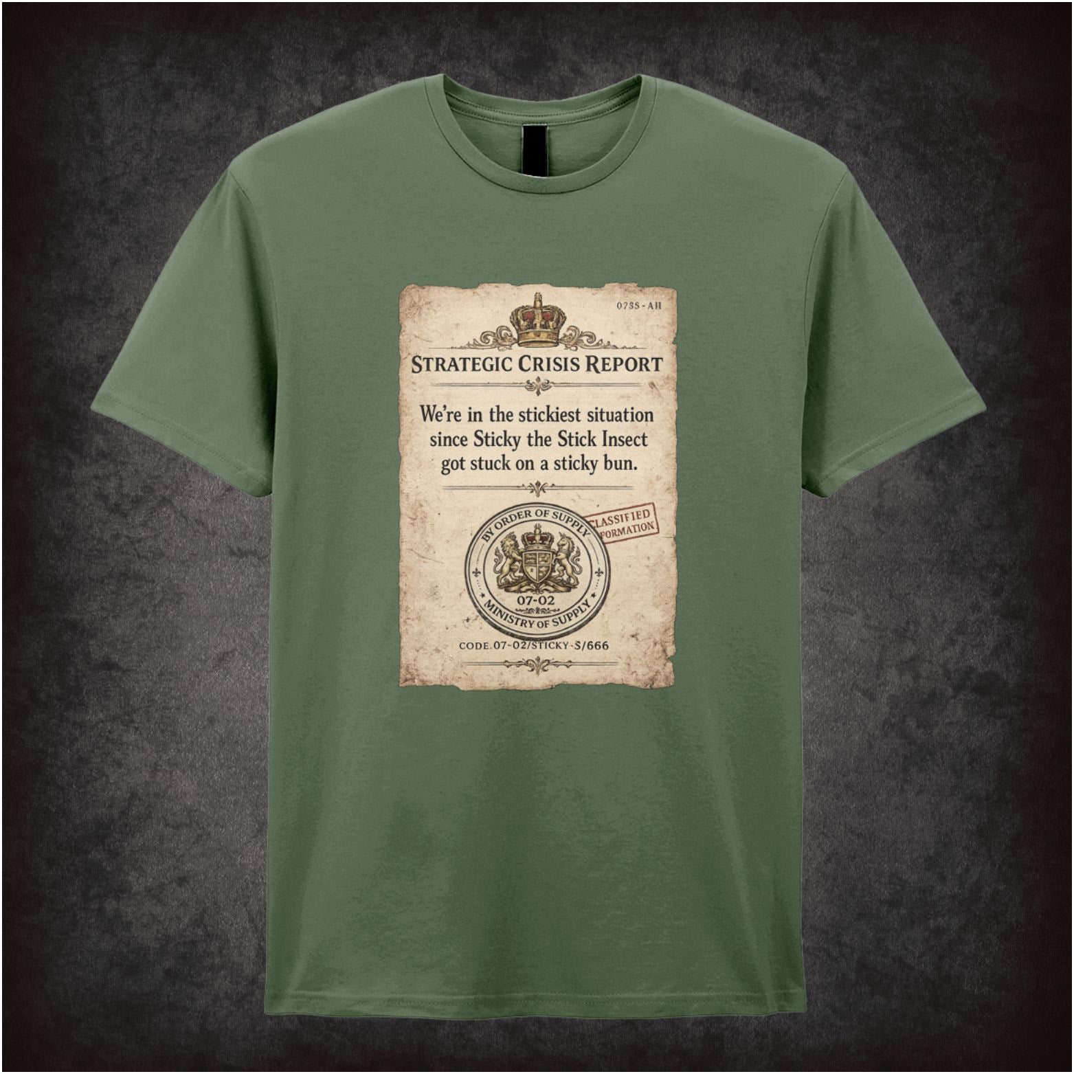 “Captain Blackadder ‘We’re in the stickiest situation…’ T-shirt from Blackadder Goes Forth”
